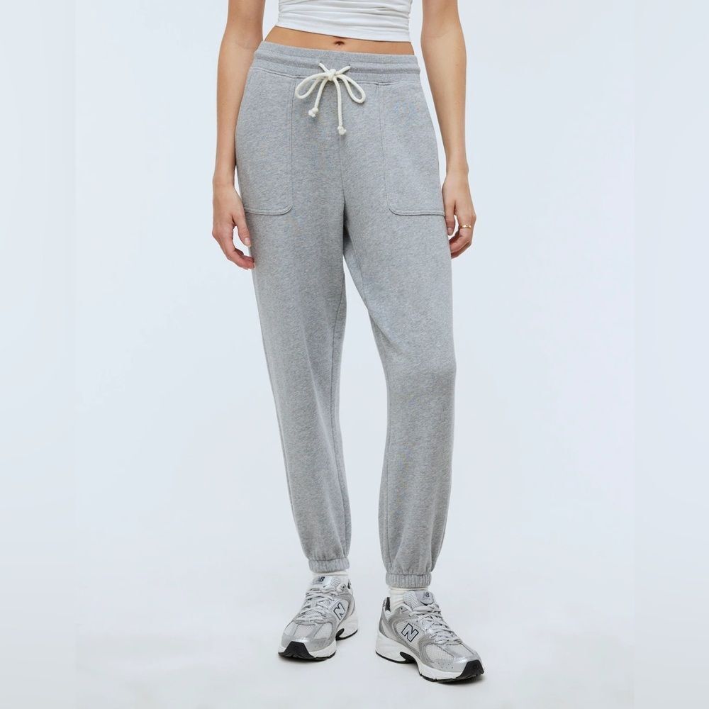 Madewell Terry Classic Drawstring Joggers Size XS in Heather Gym Class Grey